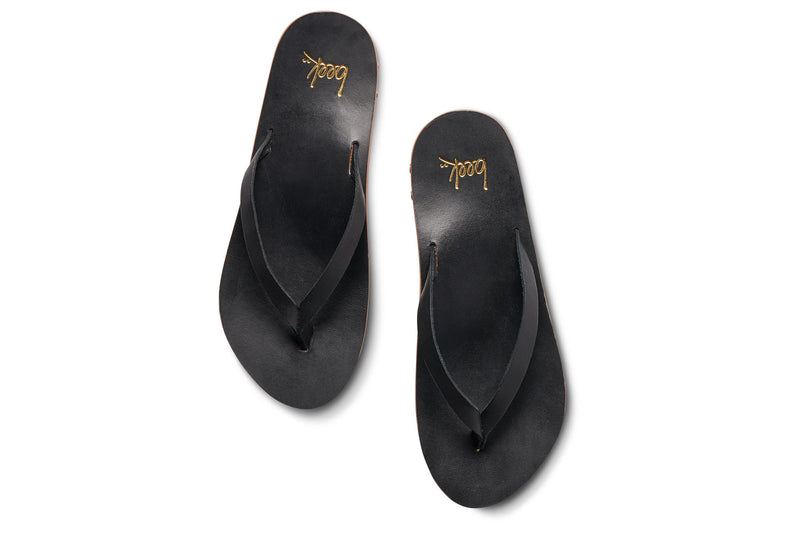 Seabird flip flop - black - top shot