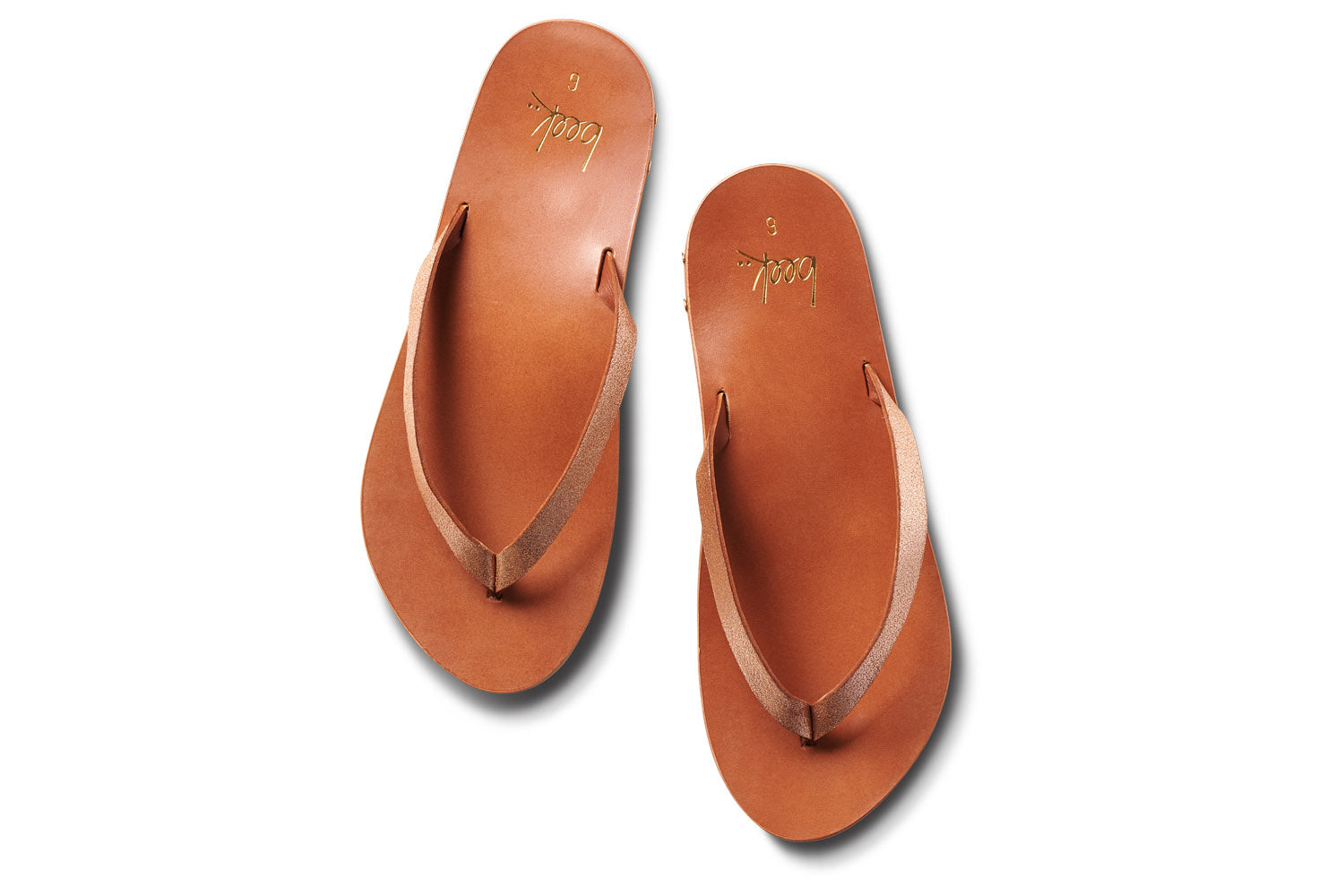 Seabird flip flop - peony/tan - top shot