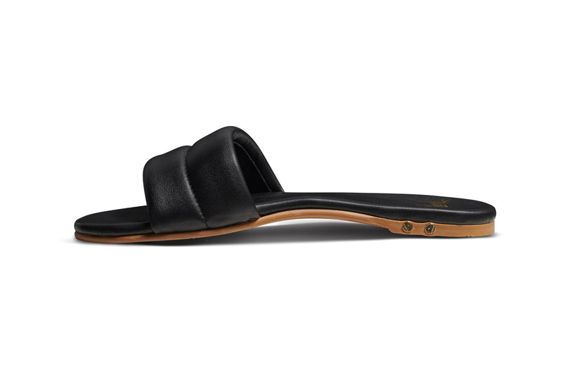 Sugarbird slide sandal - black - side shot