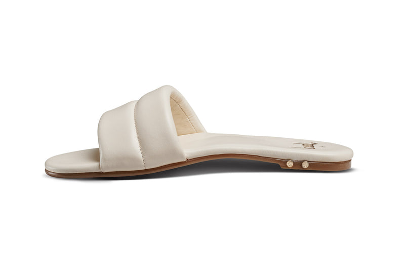 Sugarbird slide sandal - eggshell - side shot