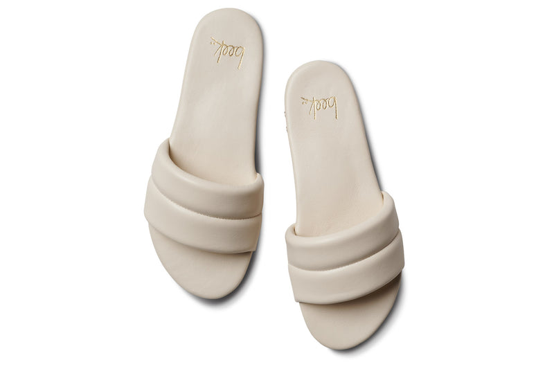 Sugarbird slide sandal - eggshell - top shot