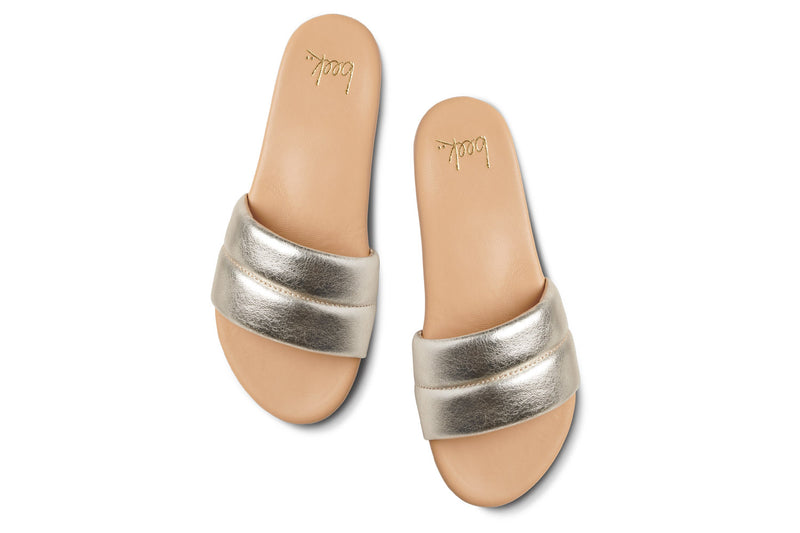 Sugarbird slide sandal - platinum/beach - top shot